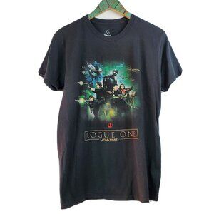 Disneyland Resort By Hanes Men's Black Rouge One Star Wars Graphic T-Shirt Sz M